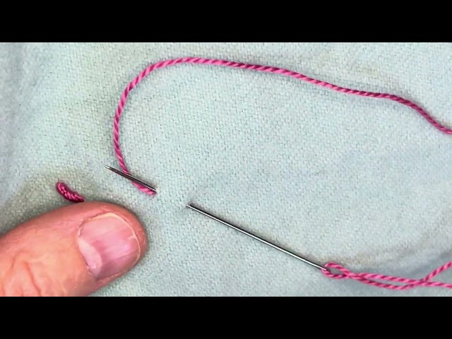 Bullion Knot Embroidery Stitch