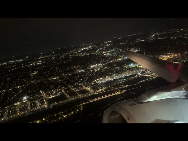 American Airlines Airbus A319-132 N806AW Night Takeoff from Washington DC Reagan  DCA  / KDCA RWY 19