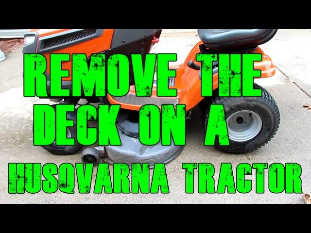 Remove / Replace the Mower Deck and Replace the Deck Belt on a Husqvarna YTH22V46 Yard Tractor