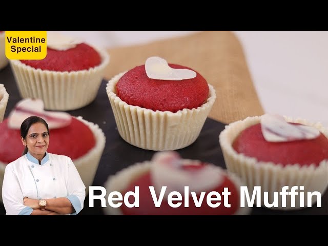 Valentine Special Red Velvet Muffin, Eggless Muffin Recipe, How to make Muffin at Home ? #muffin