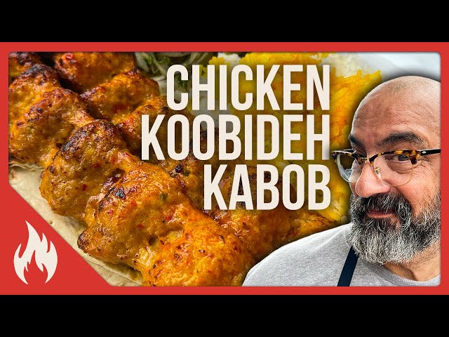 Chicken Koobideh Kabob (Persian Grilled Ground Chicken Skewers)   - کباب کوبیده مرغ  با دستورانگلیسی