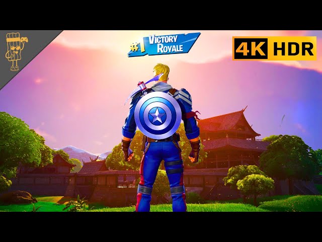 Fortnite Captain America Skin Gameplay | 4K No Commentary | Chapter 6 Season 1