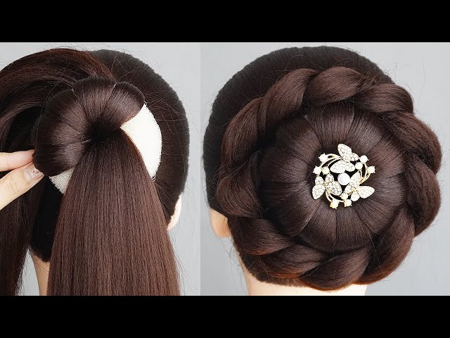 Latest Trendy Bun Hairstyle For Ladies For Wedding | New Easy Hairstyle For Women