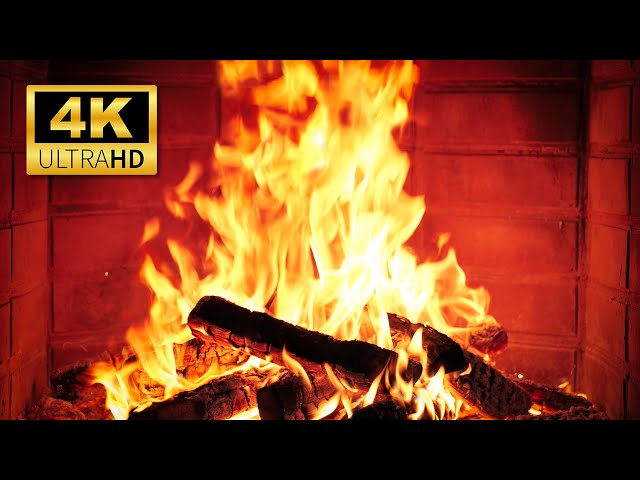 🔥 Virtual Fireplace 4K. Relaxing Crackles & Warm Glow for Focus & Comfort. Cozy 4K Fireplace Burning