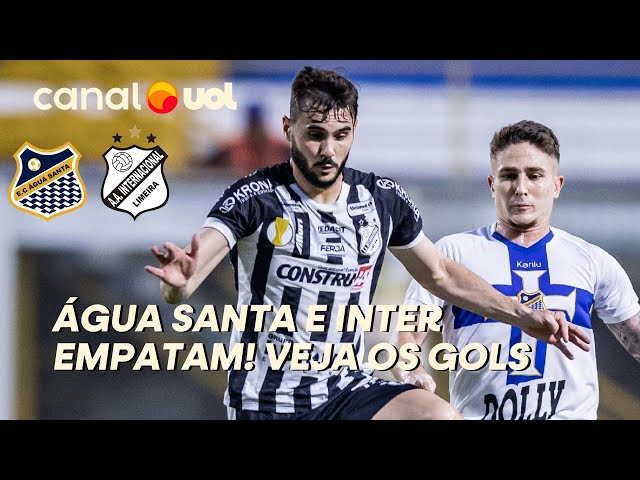 ÁGUA SANTA 2 x 2 INTER DE LIMEIRA: VEJA OS MELHORES MOMENTOS E OS GOLS DA PARTIDA