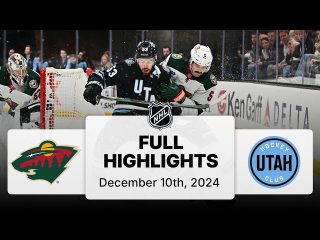 NHL Highlights | Wild vs. Utah Hockey Club | December 10, 2024