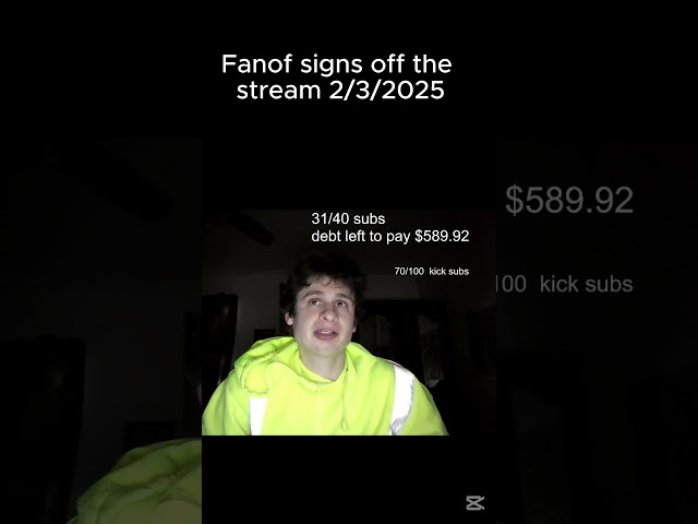 Fanof signs off the stream 2/3/2025 | fanof reacts