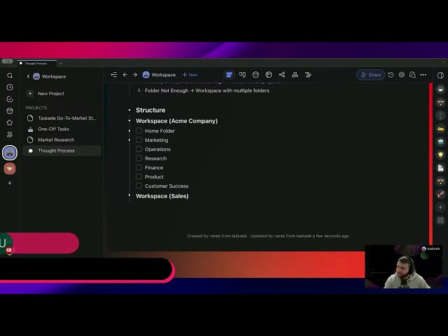 LIVE: How Narek from Taskade Uses Taskade