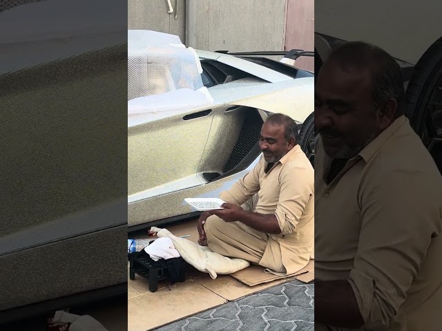 Lamborghini bedazzled with diamonds in Dubai