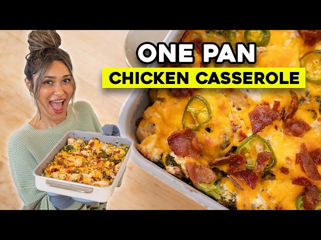 Easy One-Pan Low Carb Cheesy Chicken Casserole