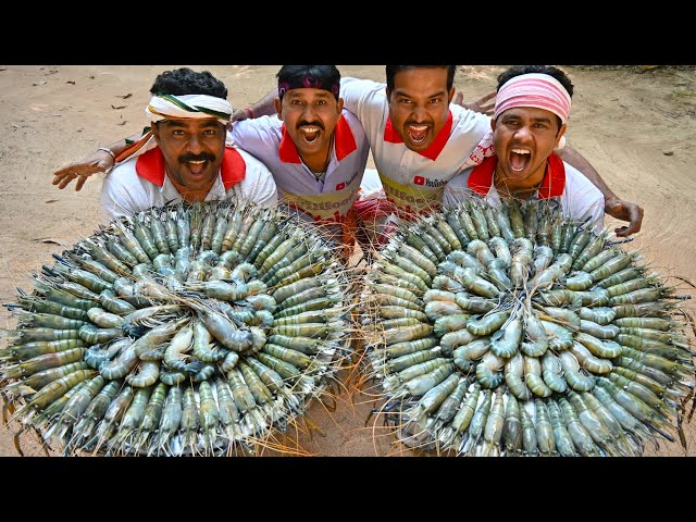 200 Golda Prawn recipe & Mutton Curry | Bengali Famous Golda Chingri Recipe for village people