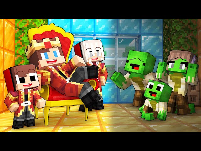 JJ Family Became Royal to Troll Mikey Family in Minecraft (Maizen)