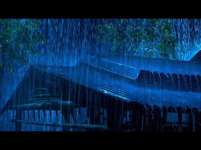 Best Rain Sounds For Sleep ⚡ Fall Asleep Instantly Under Pouring Rain And Powerful Thunderclaps