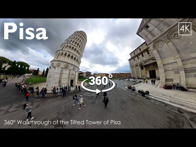 360° Walkthrough of the Tilted Tower of Pisa | Explore Like Never Before!