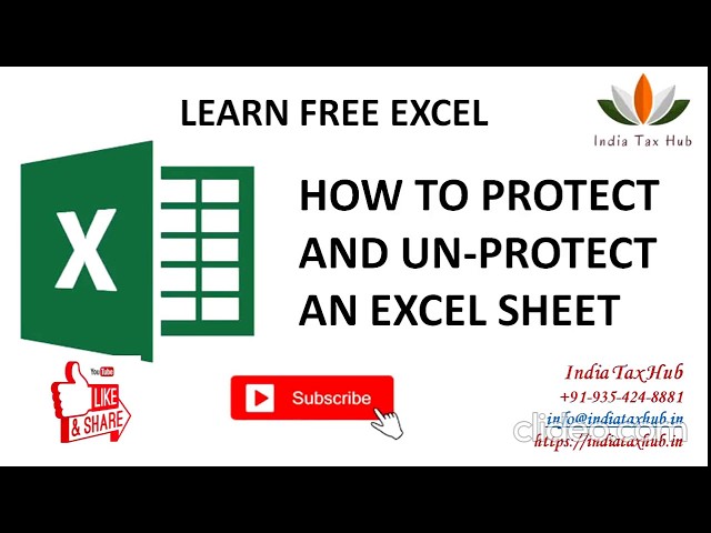 Excel Trick-How to Protect Excel sheet and workbook- Free Excel Learning (Hindi)