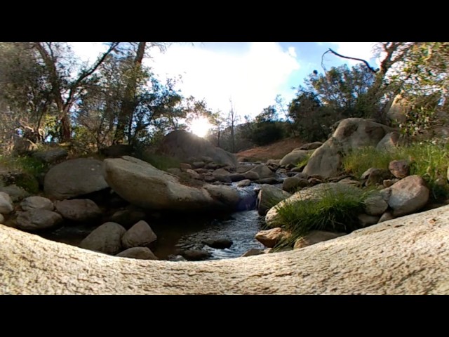 VR Nature Relaxation - Babbling Brook #2 - LG 360 Cam Footage (R105)