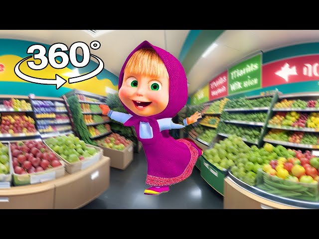 MASHA in Supermarket | 4K VR 360 Video || 360° VR