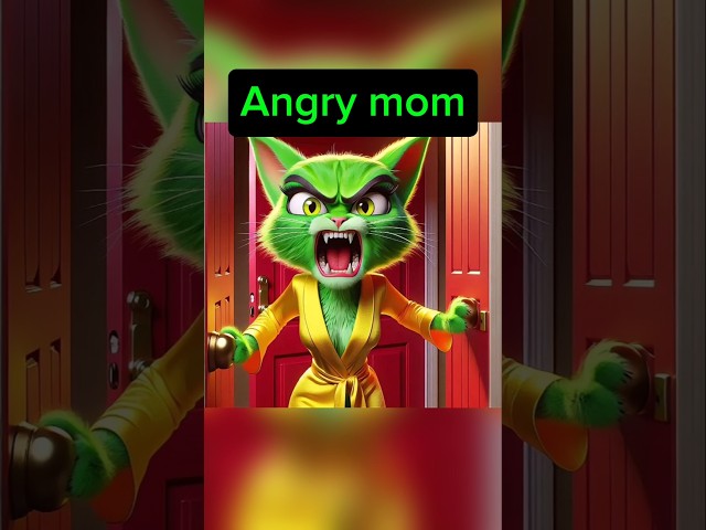 Kitty cat angry mom #cute #cat #sadcat #kitty #kittycat #poorcat #aicat #aipictures #shorts