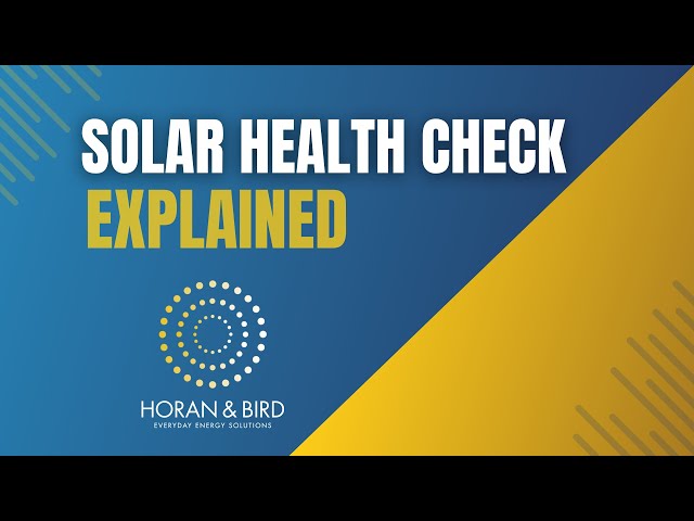 Tailored Solar Health Check tiers explained