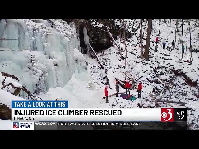 Injured ice climber rescued from New York wilderness