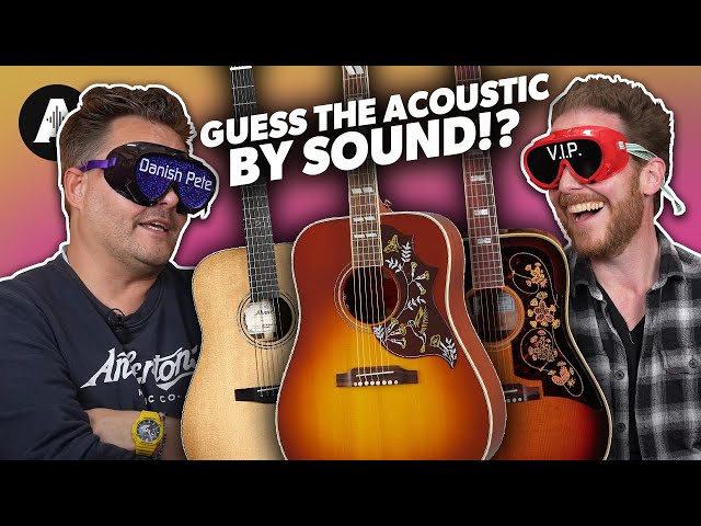 Can you Guess an Acoustic Guitar by the Sound!? - Blindfold Challenge