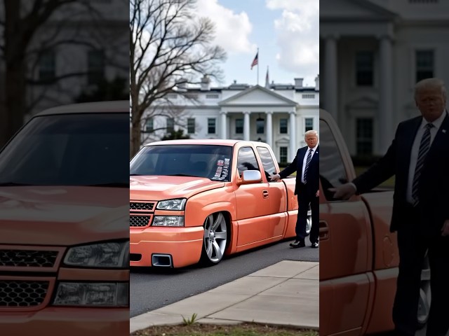 Donald Trump in His NBS Dropped Silverado #nbs #silverado #droppedtrucks #donaldtrump #president