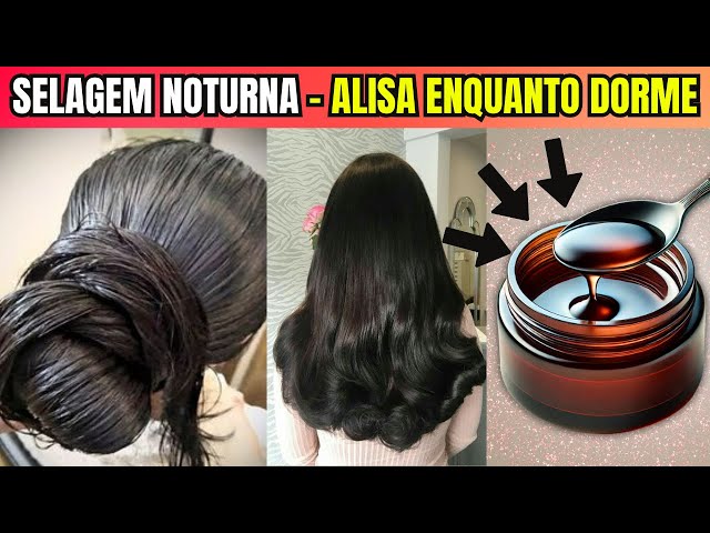 USE ANTES DE DORMIR E ACORDE COM O CABELO MAIS LISO E PONTAS CHEIAS (Selagem Noturna)