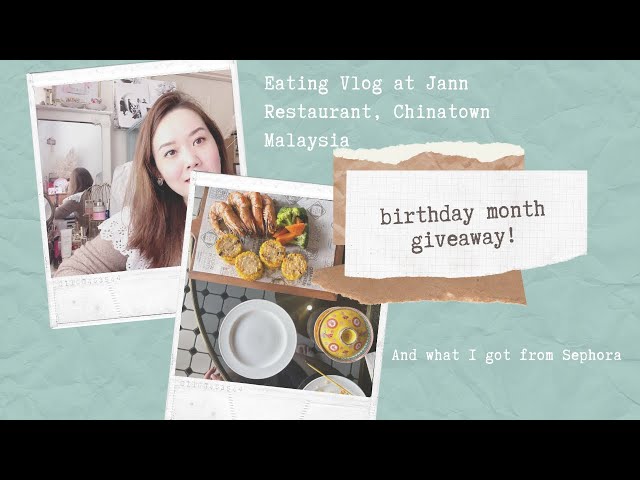 Birthday month GIVEAWAY, Petaling St eating Vlog, Sephora Haul #chinatownvlog #hudabeauty (CLOSED)