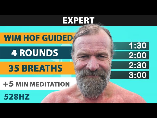 Expert Wim Hof Guided Breathing | 4 Rounds - 35 Breaths | 5 min Meditation | 432hz