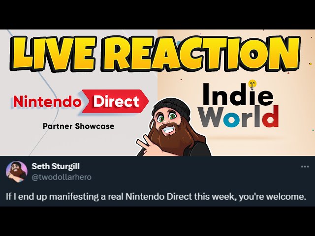 LIVE REACTING to the 8.27.24 Indie World & Nintendo Direct Partner Showcase!