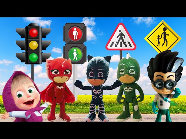 Pijamaskeliler | Maşa, PJ Masks, Romeo ve Ay Kızı ile Trafik Dersi 2