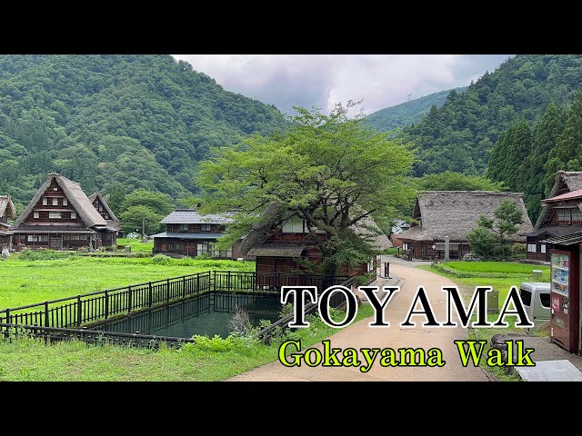 4k Walk Japan, Gokayama World Heritage Suganuma Gassho-zukuri Village Walking Tour 2024