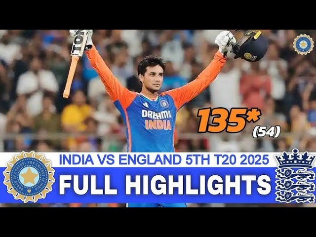 India vs England 5th T20 highlights 2025 ]IND vs ENG 5th  T20 2025 full match highlights#cricket #