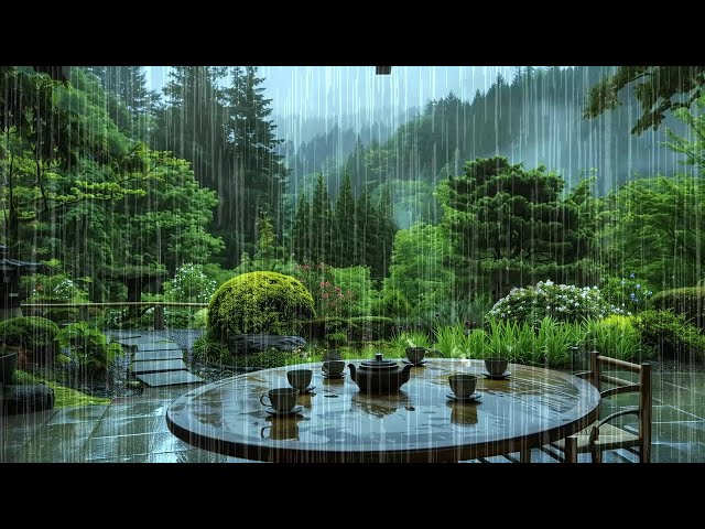 The soothing sound of rain is the music played by nature, Helps relax and sleeping  1093