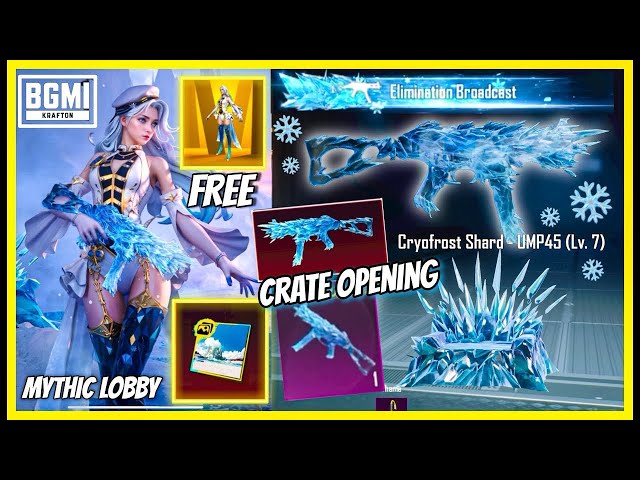 Ump glacier crate opening only 4000 uc  cheapest ump glacier opening@BattlegroundsMobile_IN