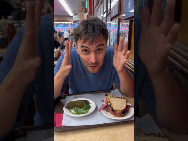 Taking my Italian Husband to Katz deli , NY