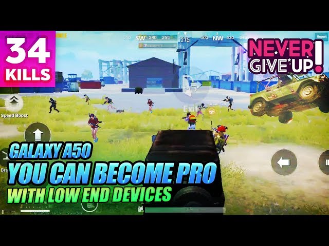 SAMSUNG GALAXY A50 PUBG MOBILE | SMOOTH + EXTREME | LOW-END DEVICE | 34 DUO KILLS | SENSITIVITY