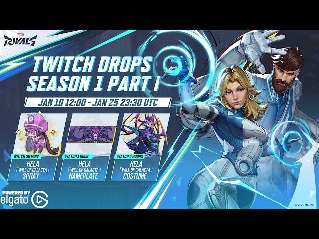 Marvel Rivals Season 1 Twitch Drops Announced