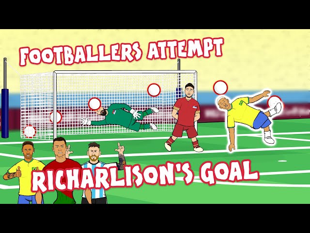 🏆Footballers Attempt Richarlison's Goal vs Serbia🏆 (World Cup 22 Goals Highlights)