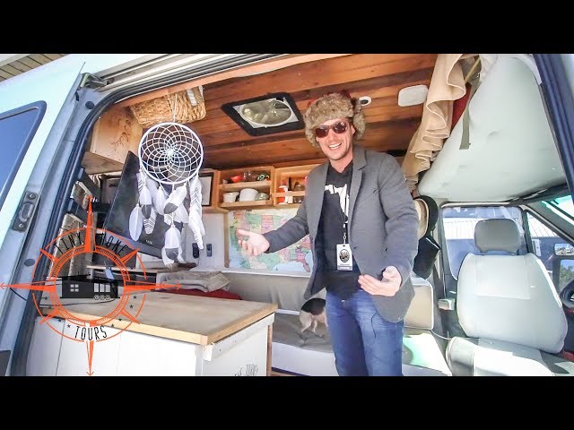 Digital Nomad Builds Awesome Stealth Sprinter ~ Full Van Tour