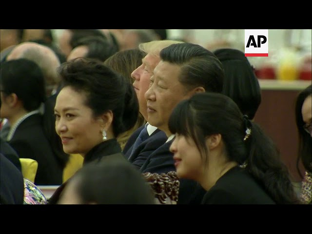 Video of Trump's granddaughter singing in Mandarin shown at banquet