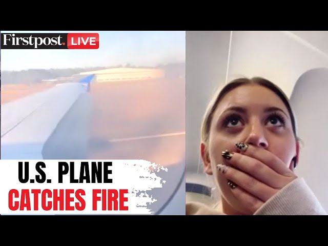 LIVE: United Airlines' Plane with 104 Passengers On Board Catches Fire | United States | N18G