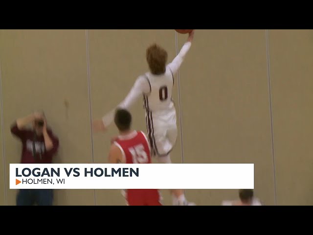 High school boys basketball: Logan vs. Holmen