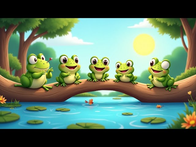 Five Little Speckled Frogs🐸 | Rhymy TV Nursery Rhymes & Kids              Songs 🎶🥁🎸...