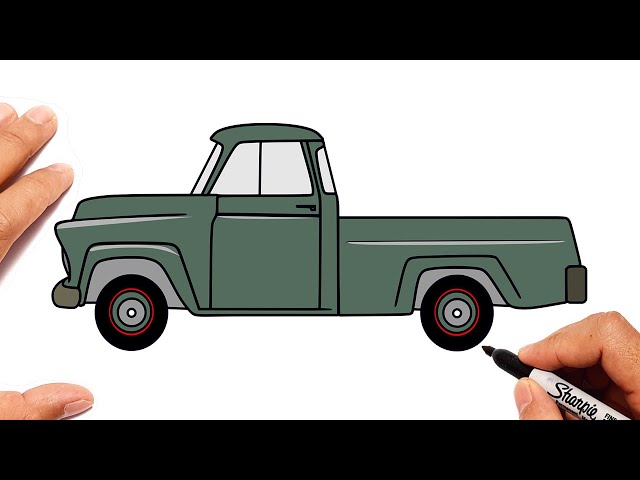 Classic Chevrolet Trucks Drawing - How To Draw Chevy Truck Simple Step By Step