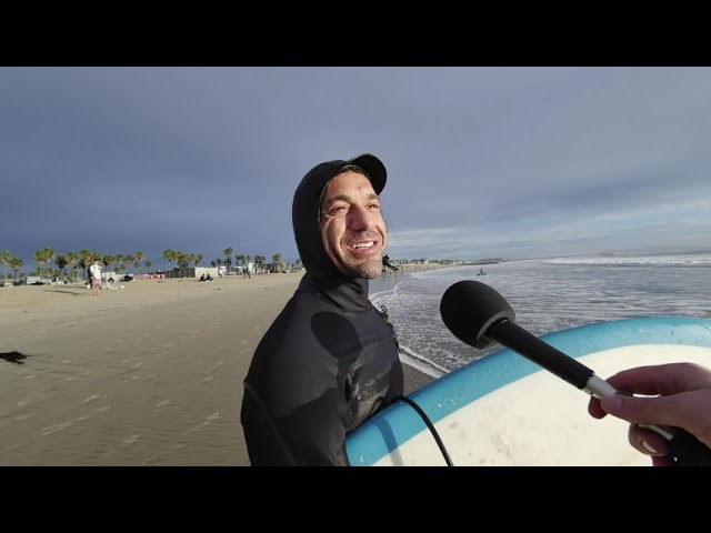 Venice Beach Surfers Interview 12-31-23 VR 180 3D Teche