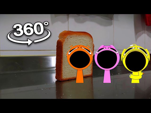 Toast falling over Pop Incredibox Sprunki | 360° VR Video Animation