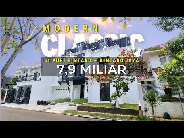 For Sale Rumah Bintaro Jaya dengan Konsep Modern Classic + Swimming Pool cluster Premium