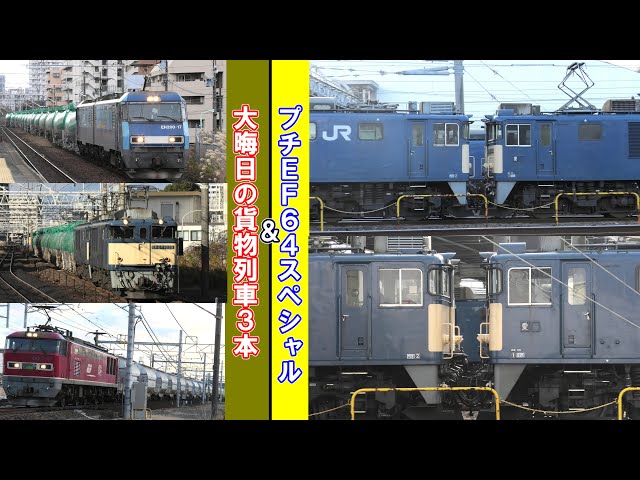 大晦日の貨物列車3本とEF64 1000プチスペシャル