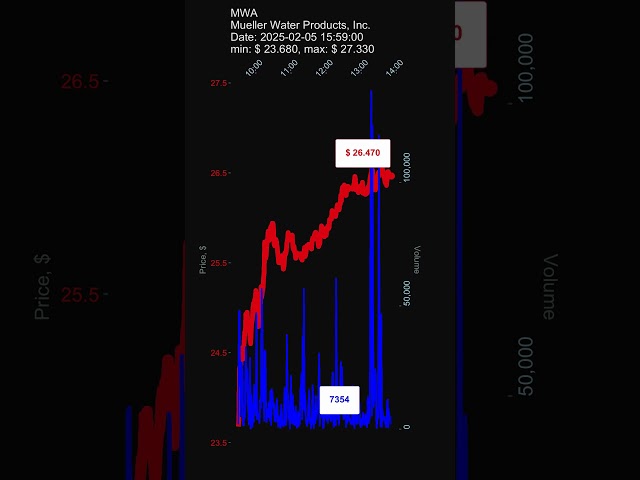 MWA, Mueller Water Products, Inc., 2025-02-05, stock prices dynamics, stock of the day #MWA